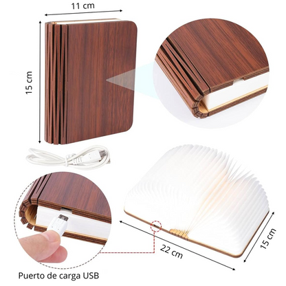 Lámpara Mágica con Forma de Libro