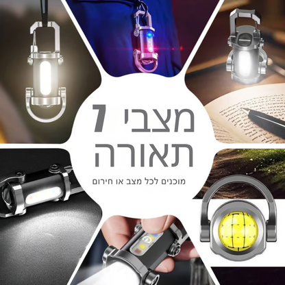 Kelight™ – פנס מיני על מחזיק מפתחות 1200lm עמיד למים