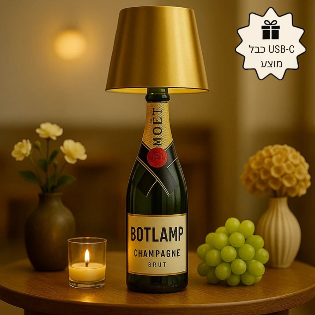 Lumivino™ – מנורת בקבוק אלחוטית לעיצוב ואווירה ייחודית