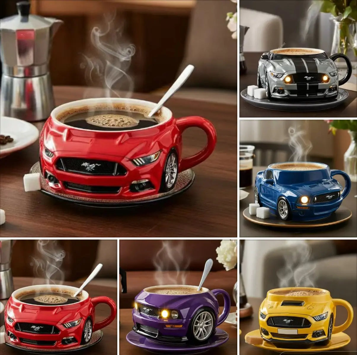 CarBrew™ – ספל קפה בעיצוב רכב ספורט