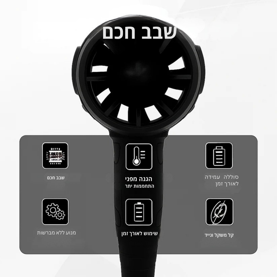 AirStorm Blower™ – מפוח אלחוטי לניקוי קל וללא מאמץ